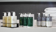 More than 20% of Marriott International’s properties now offer larger-pump-topped bottles in guestroom showers
